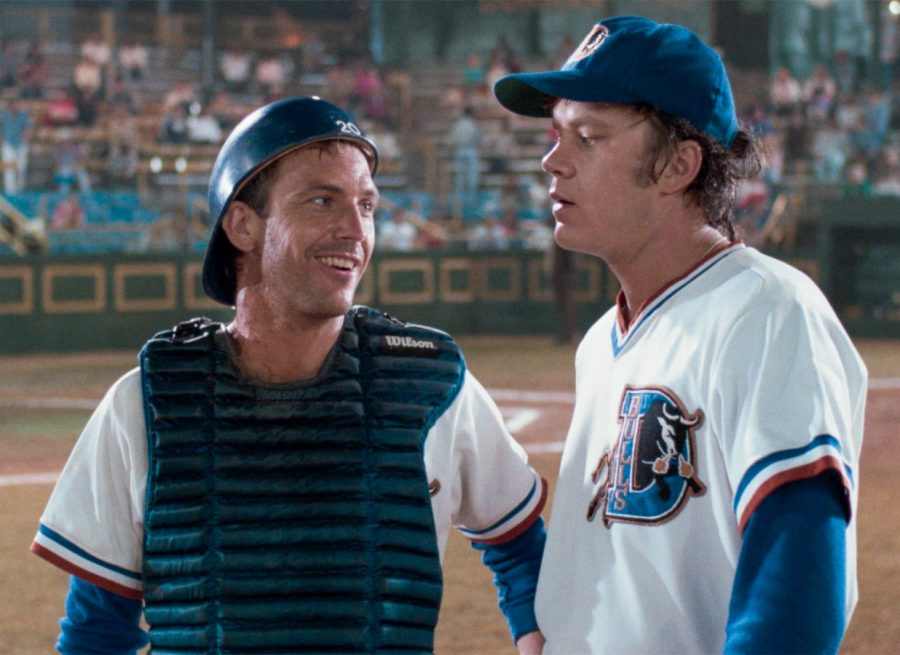 Kevin+Costner+and+Tim+Robbins+star+in+the+1988+baseball+film+Bull+Durham.