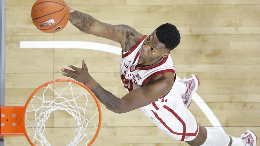 Incoming Miner and former Oklahoma Sooner point guard  Jamal Bieniemy drives to the basket.
