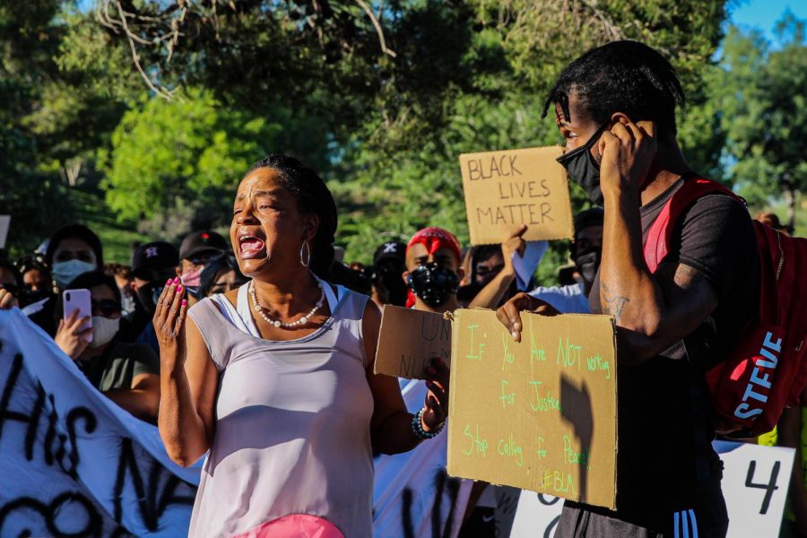 Protestors demanded justice for George Floyd at El Paso May 31.