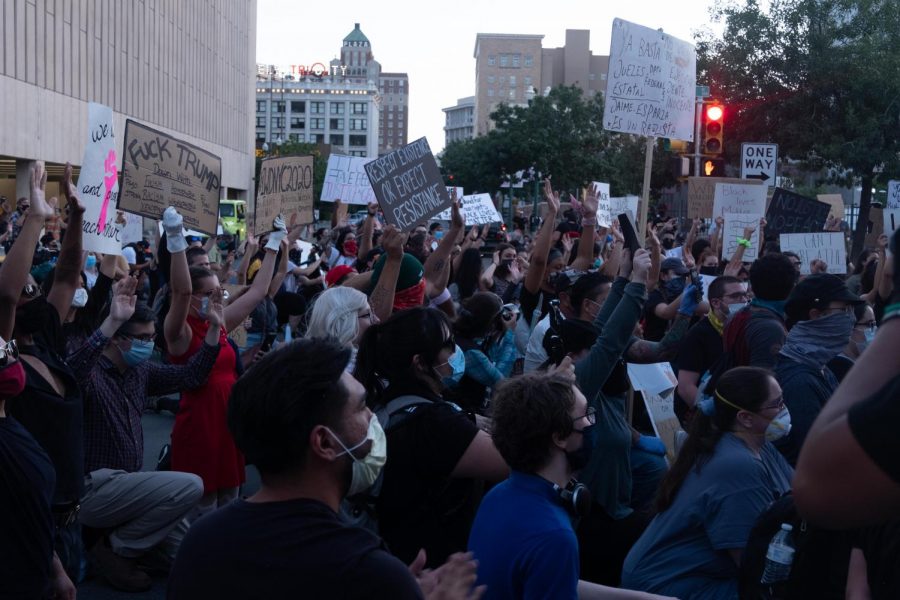Protesters gather downtown to bring attention to  plight of police brutality victims June 2.