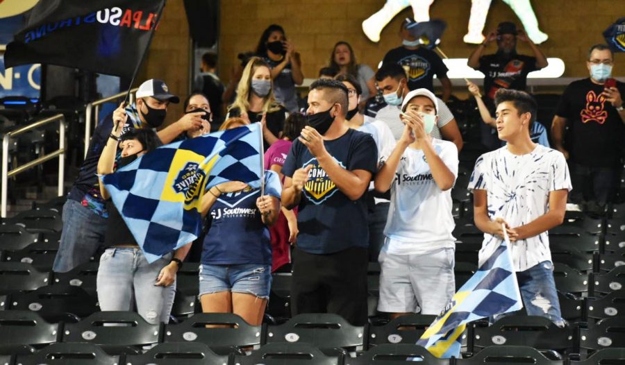 EL Paso fans cheer on the Locomotive during win over San Antonio Saturday Sept. 12.