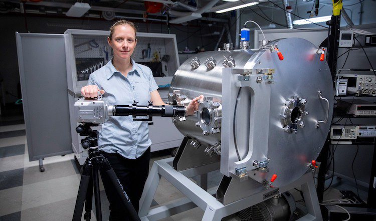 Amelia Greig, Ph.D., assistant professor of mechanical engineering at UTEP, received the prestigious NIAC research funding grant to initiate phase one of her project to expand on lunar research and water collection technologies.