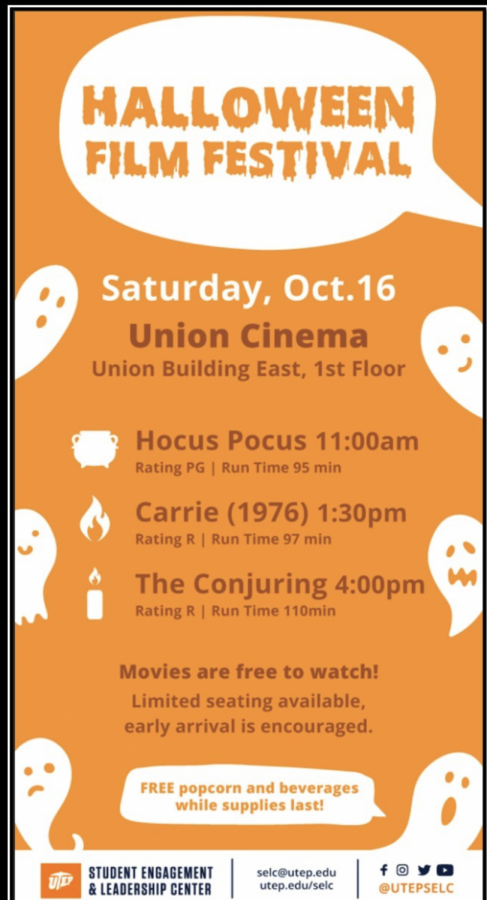 SELC+held+the+Halloween+film+festival+at+Centennial+Plaza+Saturday%2C+Oct.+16.+