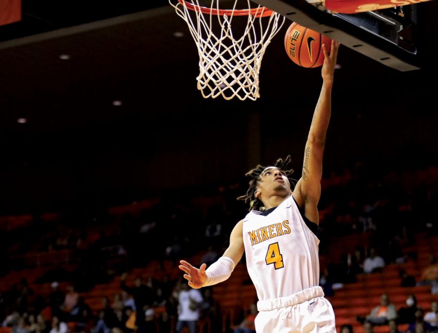 Kezza Giffa layups the ball during the home game against Western New Mexico on Nov. 9. 