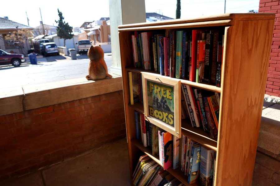 A variety of free books are available to the public outside of Brave Books on Feb. 4, 2022.  