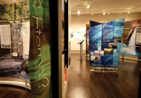 One section of the “Water/Ways” exhibit at the UTEP Centennial Museum emphasizes the popularity of water and how many use it for recreational purposes. 