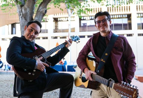 UTEP’s Student Engagement and Leadership Center hosted Open Mic Night April 13 at the Union Plaza where students could watch poetry readings and live rock music. 