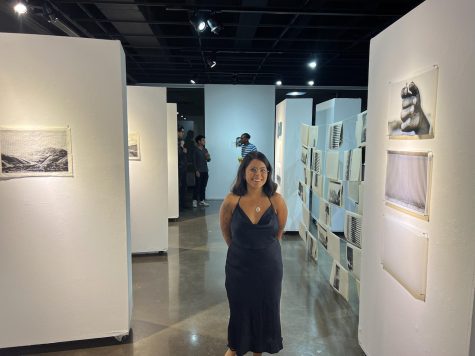 Gabriela A. Velasquez, photojournalist and visual artist, exhibits her artwork focusing on the life at the border through a variety of print making processes.  