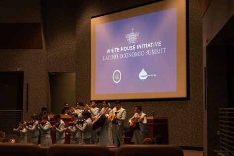 The Mariachi El Capitán of Chapin High School opened up the hite House Initiative Latino Economic Summit by performing July 22.