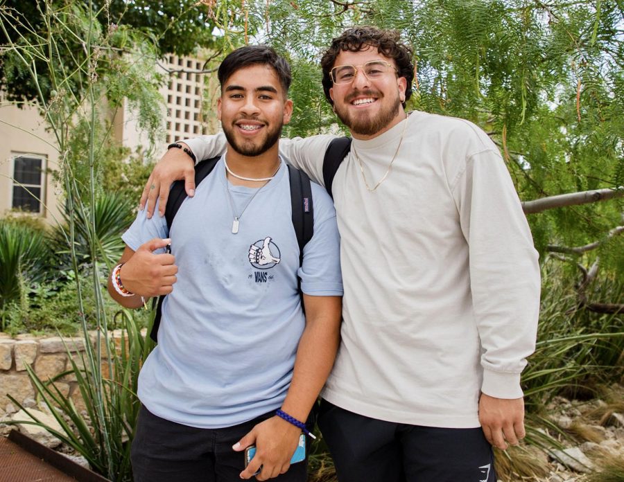 (From left to right) Juan Roman and Raymond Acevedo are both sophomores at UTEP and are both first-generation students.  