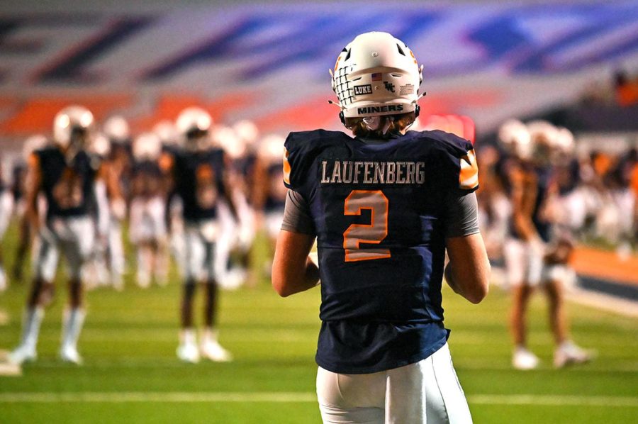 UTEP junior quarterback Gavin Hardison honors Luke by wearing Luke’s number and last name in the win versus rival New Mexico State University. 