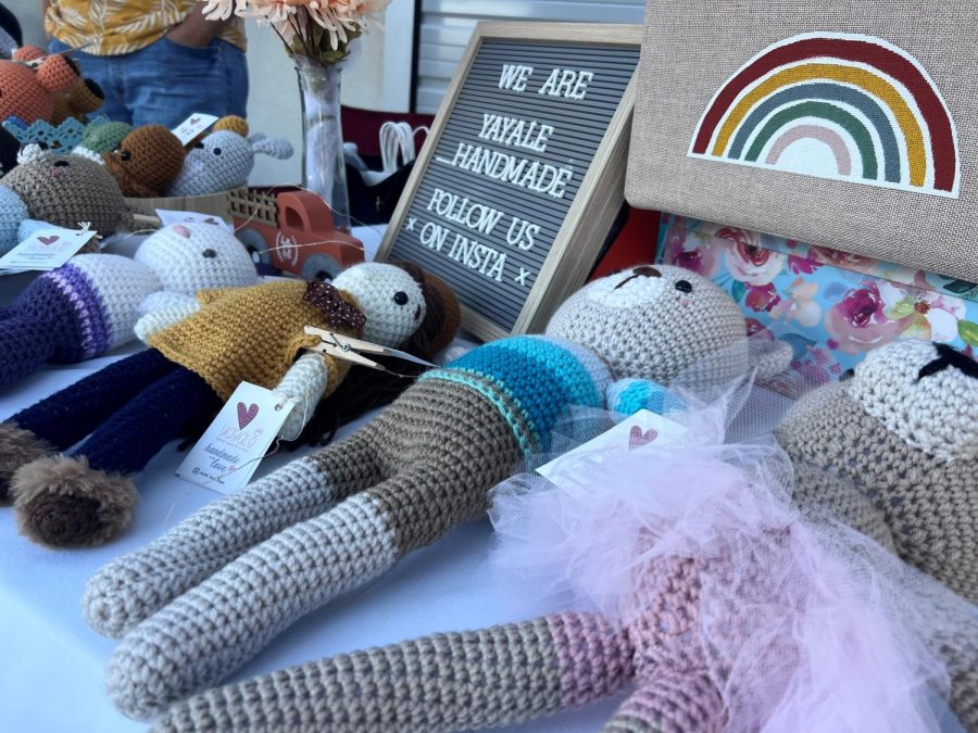 Yayale Handmade, owned by Claudia Cornejo, features her handmade amigurumi dolls and crochet clothes at the Lollygag Night Market Sept. 10 at 1000 Deisel Drive. 