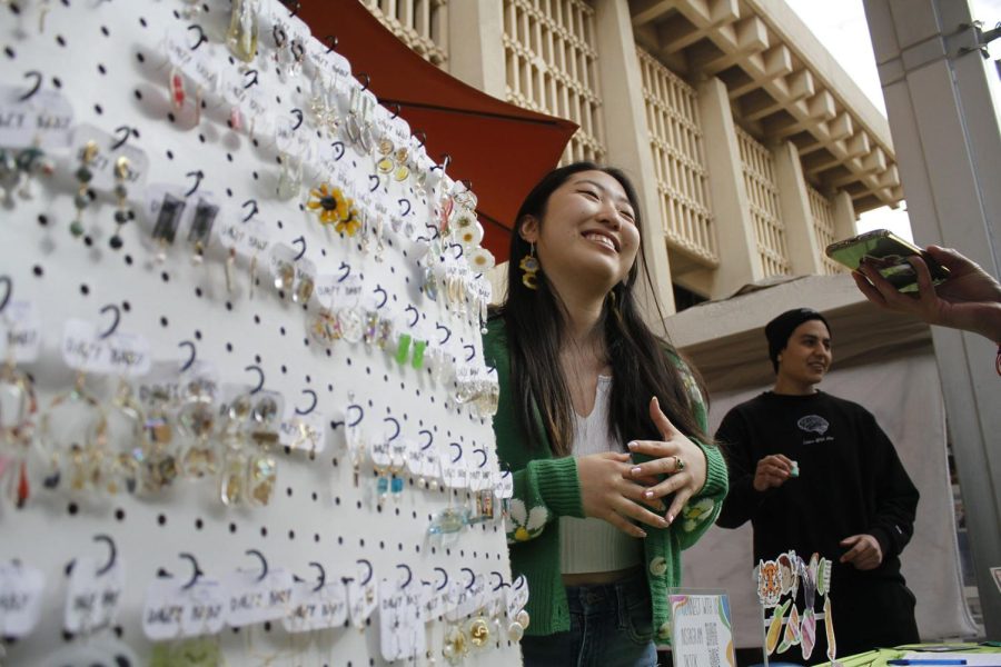 Students promote their businesses at the Miner Market Nov. 14 