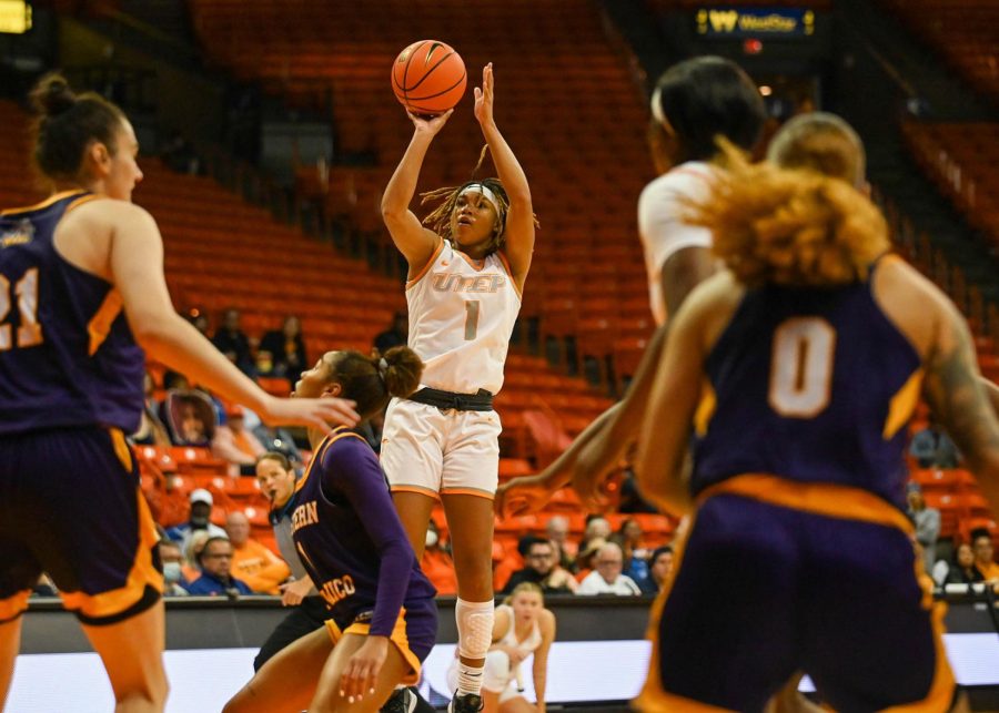 Guard Jazion Jackson takes a jump-shot.  