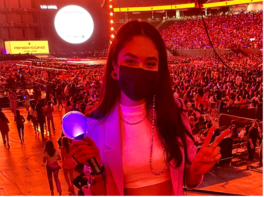 Melissa Reza at the BTS’ (방탄소년단) Permission to Dance concert in Las Vegas, NV. 
Photo courtesy of Melissa Reza. 
