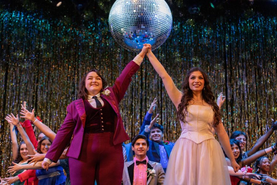 The+Prom%E2%80%9D+stars+Sidnee+Coder+as+Emma+Nolan+and+Alyssa+Bustillos+as+Alyssa+Greene%2C+two+lesbian+students+who+are+banned+from+going+to+prom+together.++