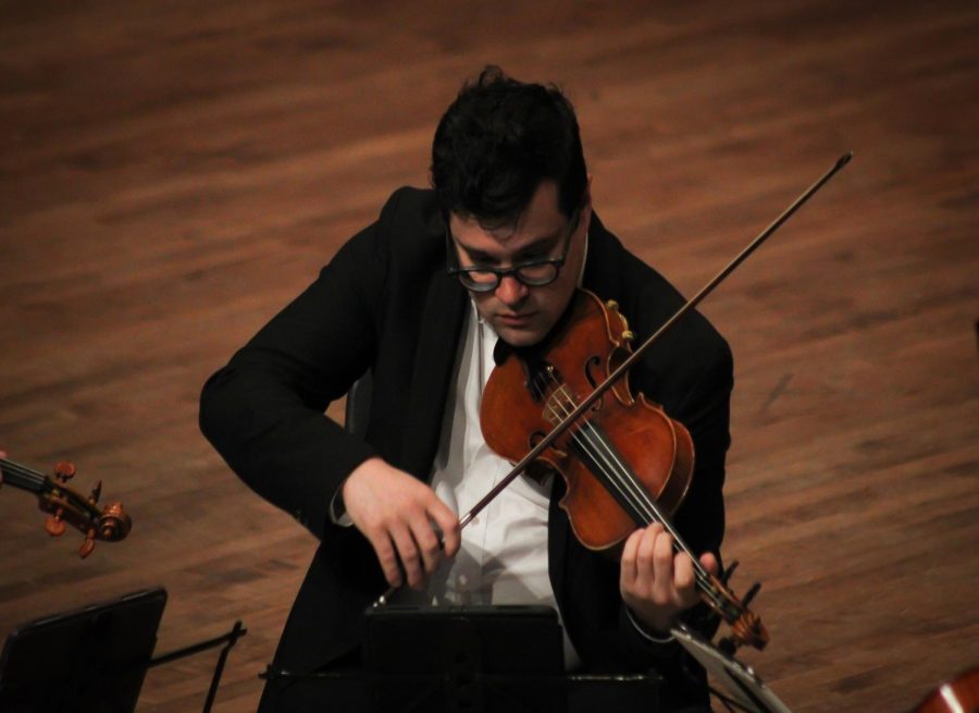 Violinist Domenic Salerni performs March 9 at the Fox Fine Arts Recital Hall.
