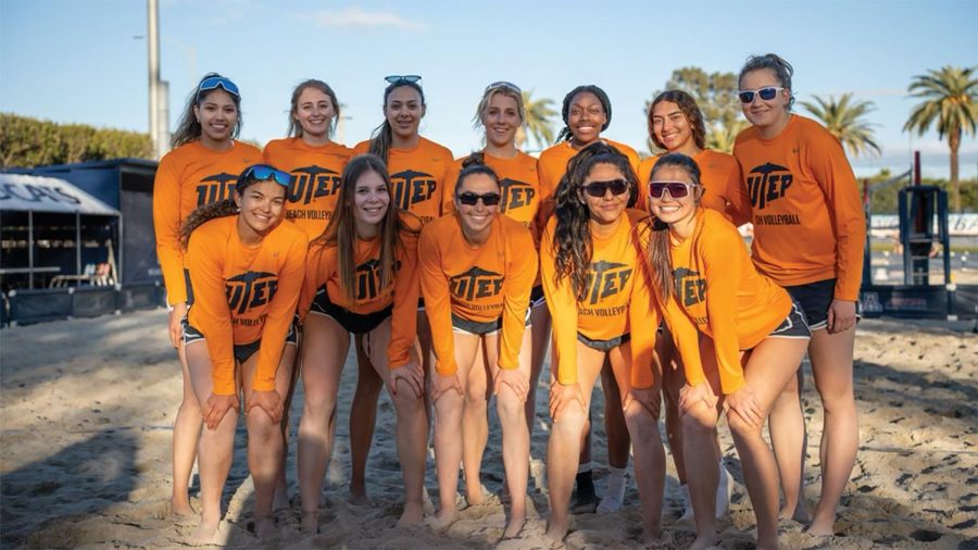 The UTEP Beach Volleyball team headed to the University of Arizona to take part in the Cactus Classic for opening weekend, Feb. 24-25. Photo courtesy of UTEP Athletics 