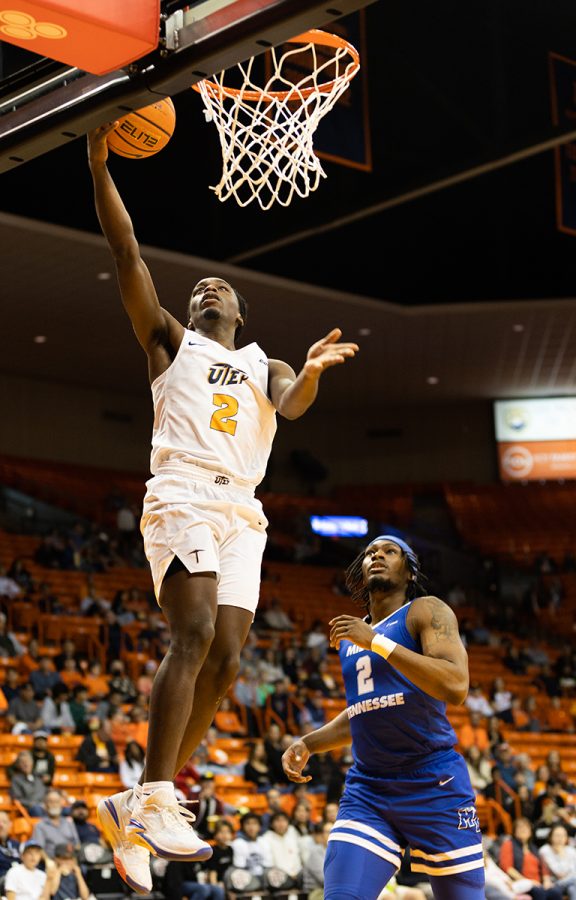 Guard Tae Hardy goes for a layup during the second half.  