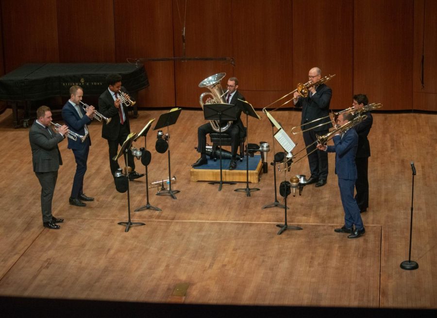 The Septura Brass Septet performed Feb. 24 in the UTEP Fox Fine Arts Recital Hall.  