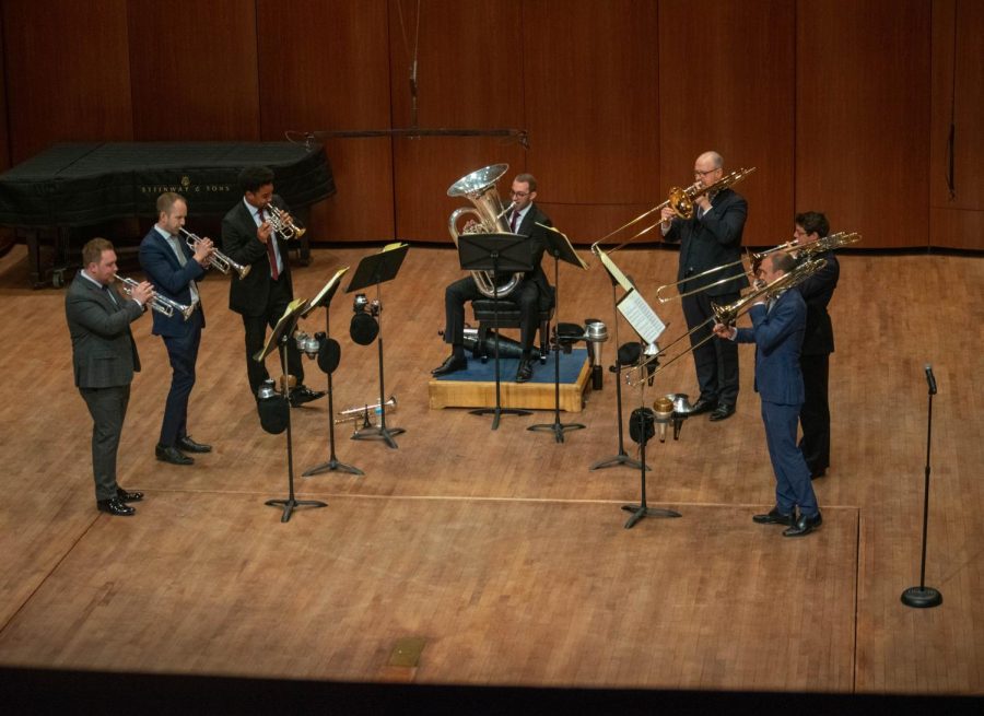 The+Septura+Brass+Septet+performed+Feb.+24+in+the+UTEP+Fox+Fine+Arts+Recital+Hall.++