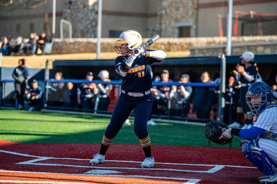 Lexi Morales in the batters box as she awaits the pitch.