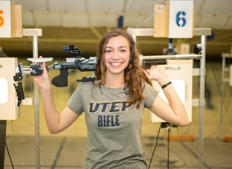 Isabel Brooks, UTEP Rifle Team member and mechanical engineering major who will be graduating in Spring 2023. 