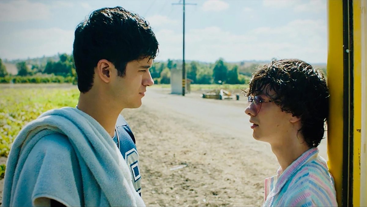 The novel “Aristotle and Dante Discover the Secrets of the Universe” written by Aitch Alberto, now has a film adaptation with music written by Lin Manuel Miranda and features familiar faces such as Eva Longoria and Eugenio Derbez. Photo courtesy of Blue Fox Entertainment 