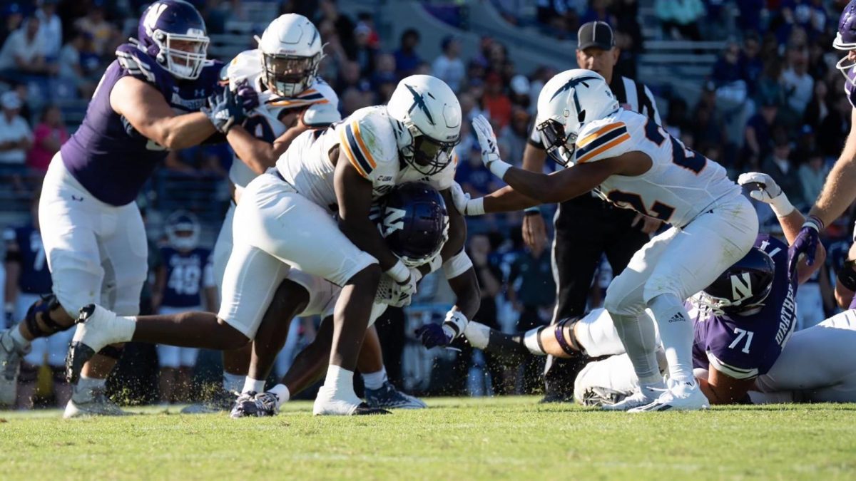 Northwestern beat UTEP 38-7 during the football game at Ryan Field Sept. 9. Photo courtesy UTEP Athletics.   