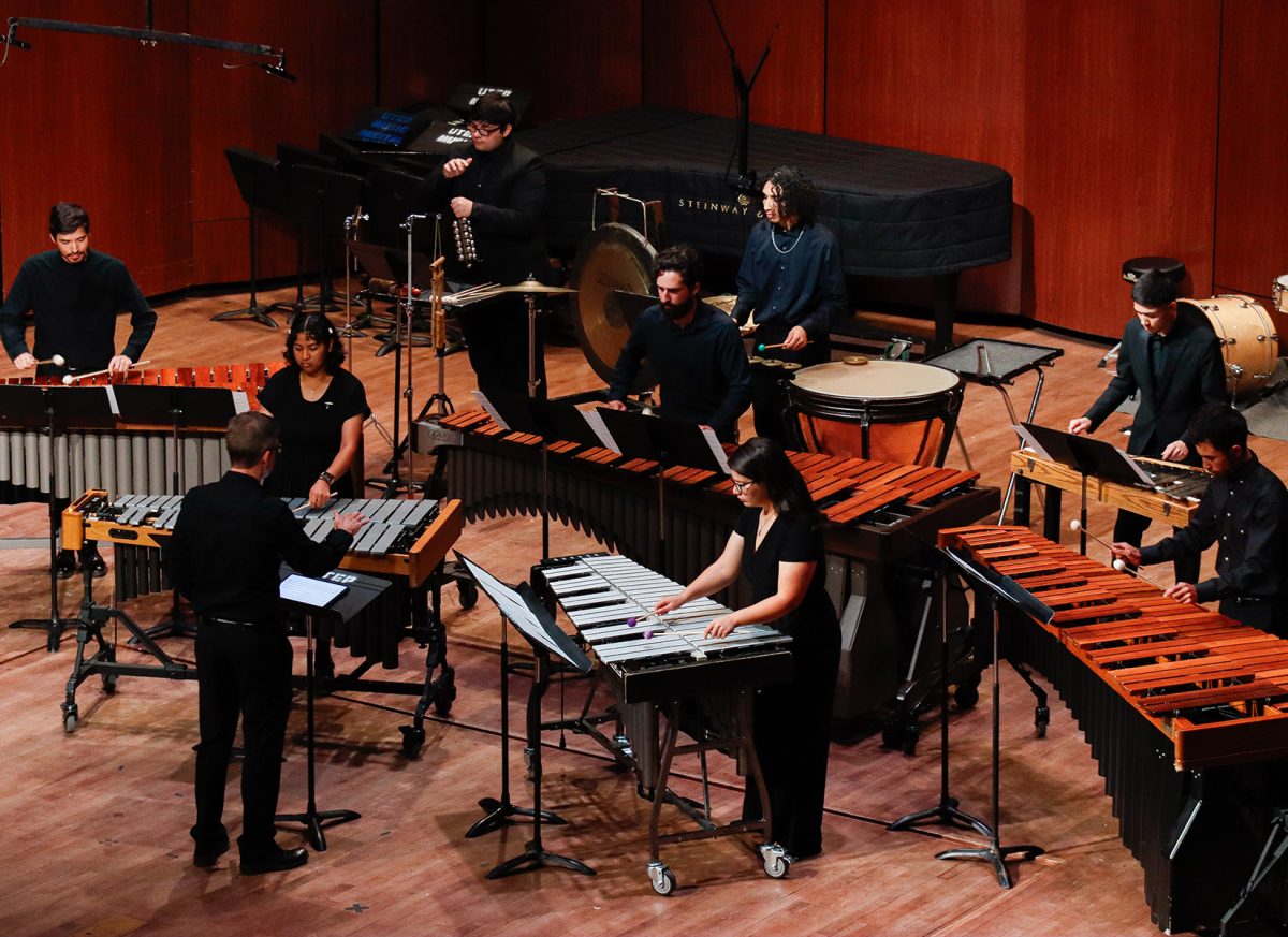 UTEP Percussion Ensemble at the Fox Fine Arts directed by Andy. P Smith.   
 