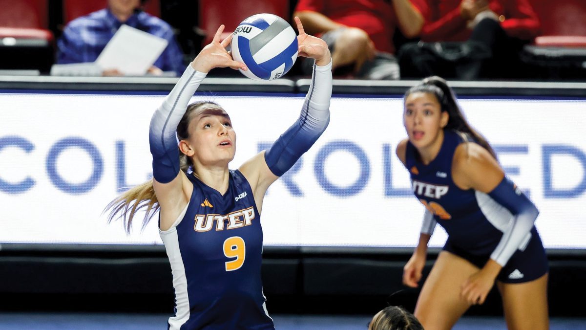 Volleyball setter Hande Yetis has several achievements under her belt such as making the Conference USA Commissioner’s Academic Honor Roll (2022). Photo courtesy of UTEP Athletics  