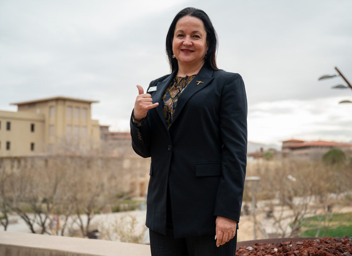 Cynthia Aguilar, born and raised in El Paso, Texas, received her master’s at UTEP and was named the new dean of students, beginning her duties Jan. 2. 