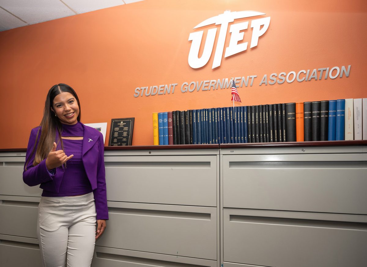 Alexa Gonzalez, biological science major and the Vice President of External Affairs for UTEP’s Student Government Association (SGA).