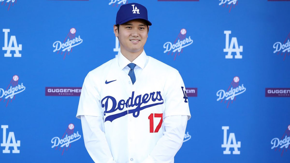 Los+Angeles+Dodgers+pitcher+Shoei+Ohtani+found+himself+in+a+scandal+when+his+interpreter+and+friend%2C+Ippei+Mizuhara%2C+was+fired+by+the+Dodgers+for+his+connections+with+sports+betting.+Ohtani+denies+ever+willingly+taking+part+in+the+matter.+Photo+courtesy+of+the+MLB.+