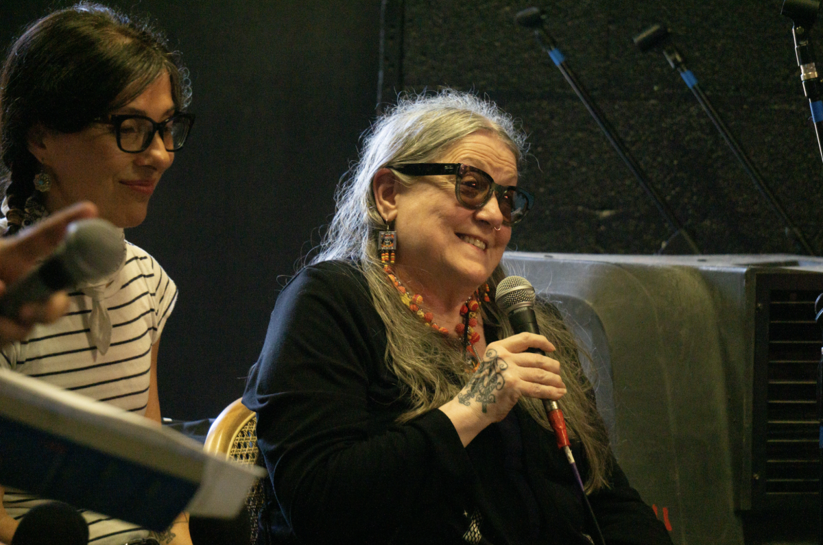 Panelists Tara Lopez, Ph.D. and Bobbie Welch speak on the history and impact of El Paso’s punk scene during the Pages and Pints festival. 