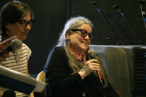 Panelists Tara Lopez, Ph.D. and Bobbie Welch speak on the history and impact of El Paso’s punk scene during the Pages and Pints festival. 