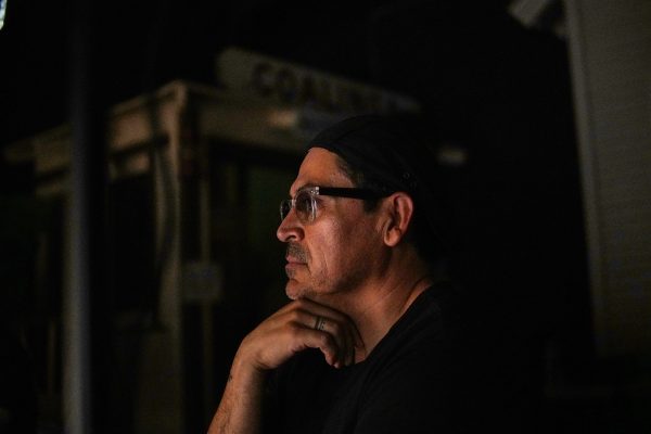 Director Tim Hernandez inspects the set while he is in production for "All They Will Call You: The Documentary". Photo courtesy of Tim Hernandez.