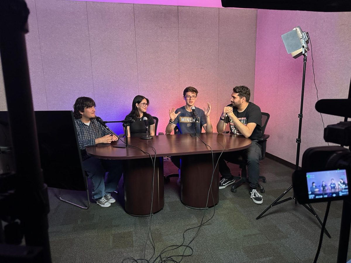 The Prospector Podcast Summer Spin-off moved to the Education Building
due to ongoing renovations at the Undergraduate Learning Center studio. Photo by The Prospector.