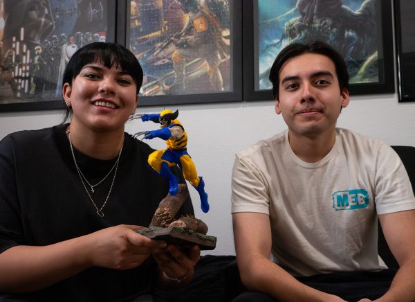 UTEP students Alyssa Contreras (left) and Diego Carrasco (right) cite their shared creativity and engineering experience as the inspiration for their online shop.