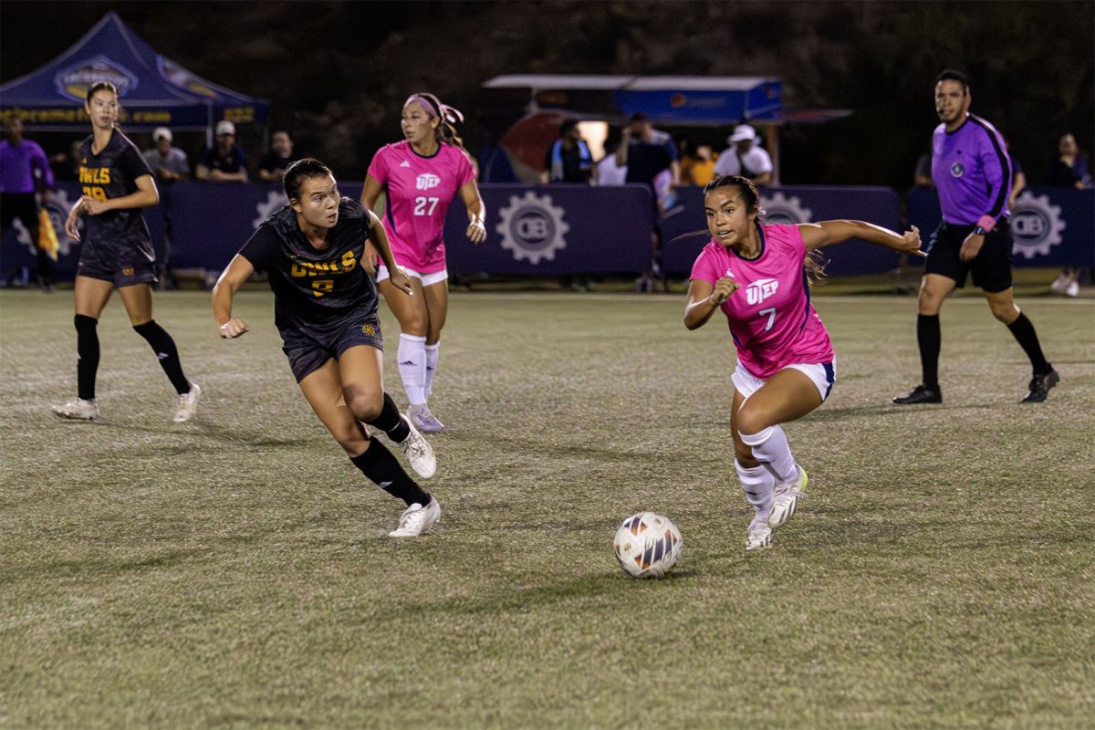 Playing a crucial role in UTEP's comeback, sophomore Anai Lopez ends the night with two shots on goal, an assist and a goal.