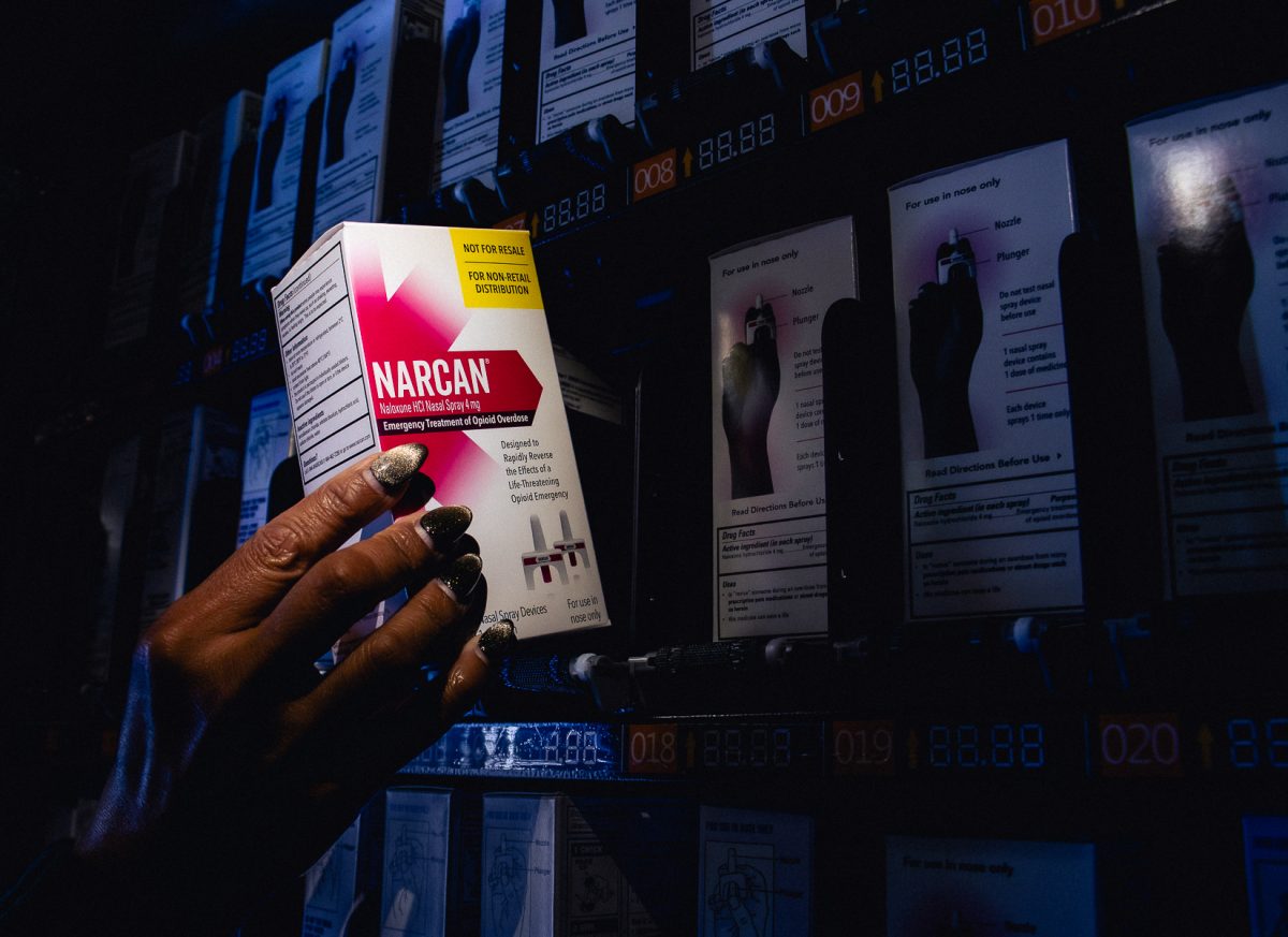 The newly installed naloxone vending machine at UTEP increases access to overdose-reversal medication, offering Narcan at no cost. 