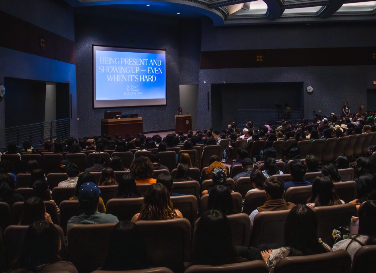 Students attend sessions during the Miners Leadership Summit on Feb. 27 in the Undergraduate Learning Center at the University of Texas at El Paso. The one-day event featured keynote speakers, breakout sessions and networking opportunities focused on leadership development.