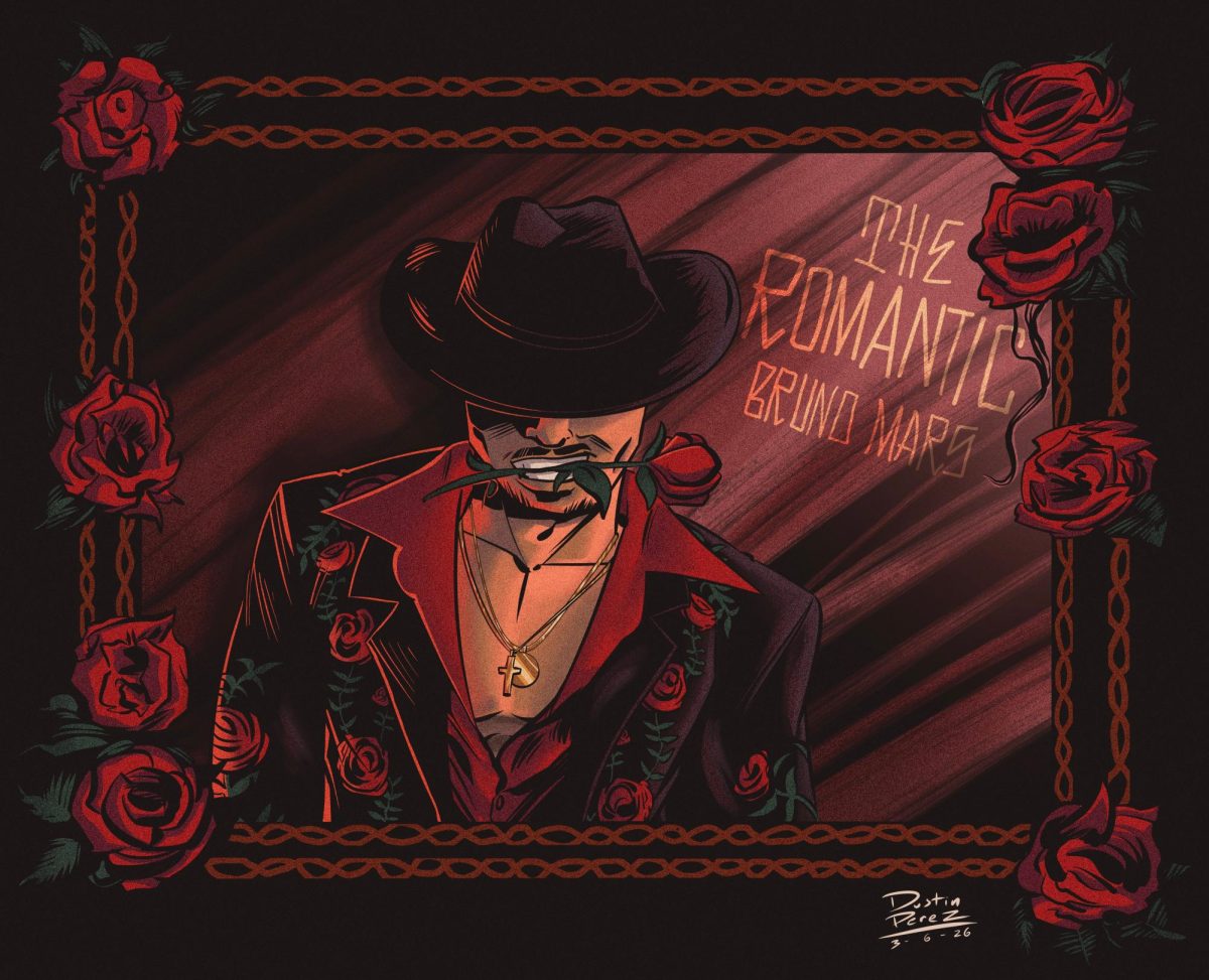 Illustration of “The Romantic” an album by Bruno Mars.