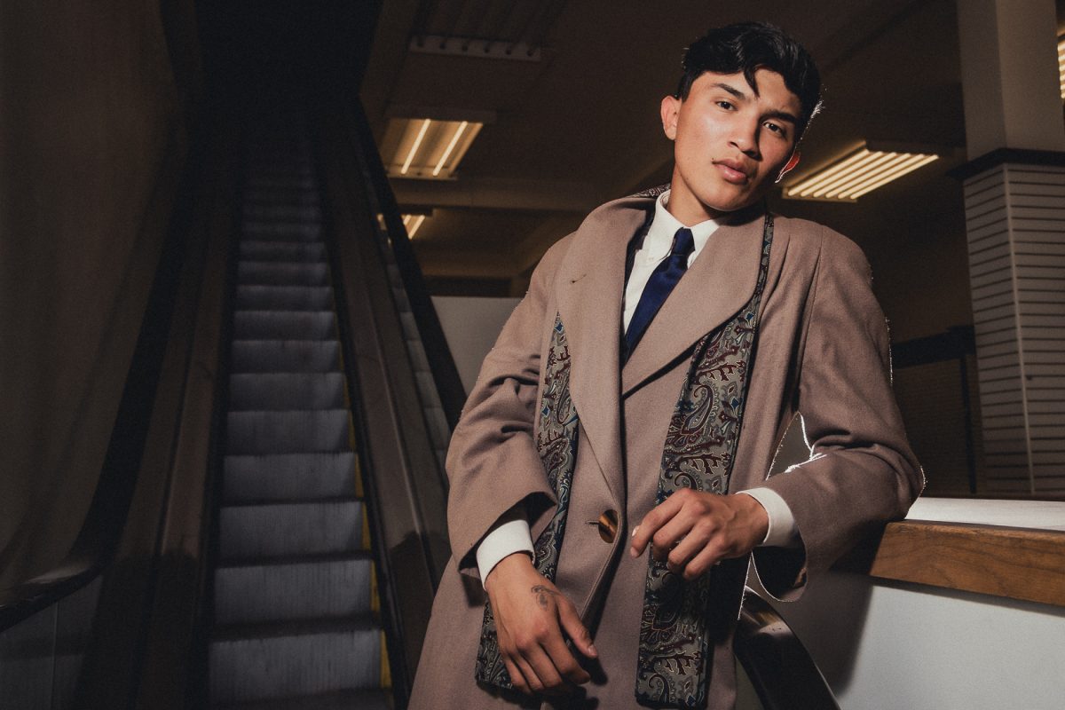 Drawing from personal stories, Xavier Morales has created “The Saints,” serving as both a fashion show and live storytelling. His family’s immigration story plays a role in shaping the direction of the story.